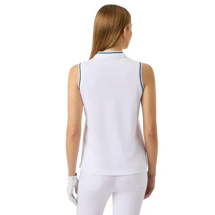 Daily Sports Daily Sports Cuello Redondo Polo de Golf Sin Mangas - Blanca