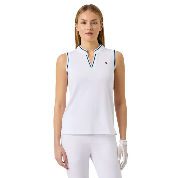 Daily Sports Daily Sports Cuello Redondo Polo de Golf Sin Mangas - Blanca