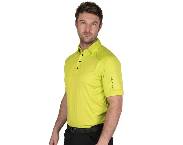 Island Green Island Green Top Stitch Hombre Polo de Golf - Verde