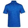 Island Green All Over 'Golf' Print Heren Polo Shirt - Blauw