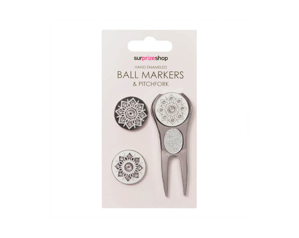 Surprizeshop Surprizeshop Pitchfork & Ball Marker Set - Silver