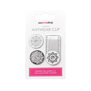 Surprizeshop Surprizeshop Markeerset Met Magnetische Clip - Zilver
