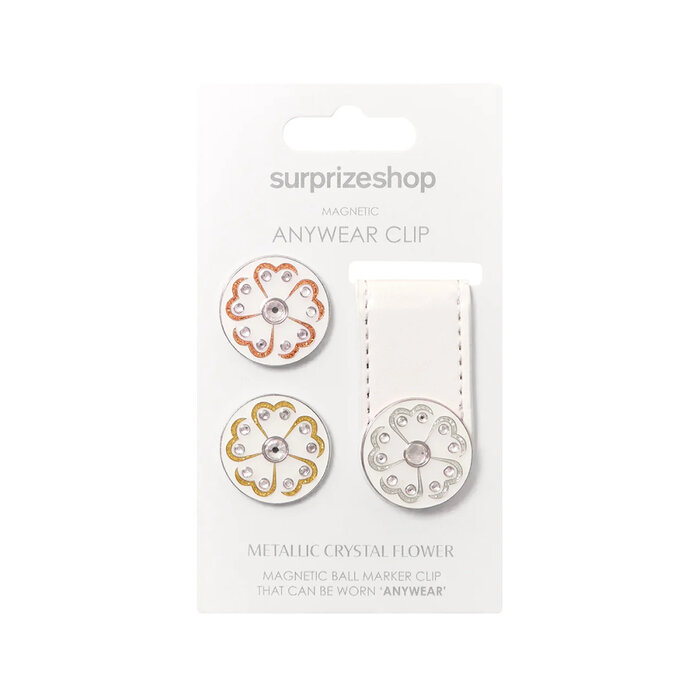 Surprizeshop Surprizeshop Ballmarker-Set mit Magnetclip - Weiß