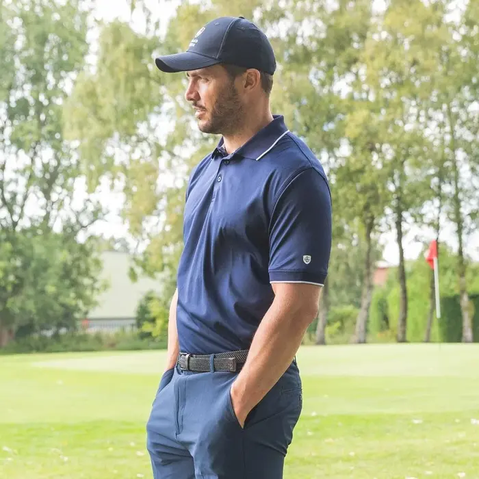 Island Green Island Green Performance Heren Polo Shirt - Marineblauw