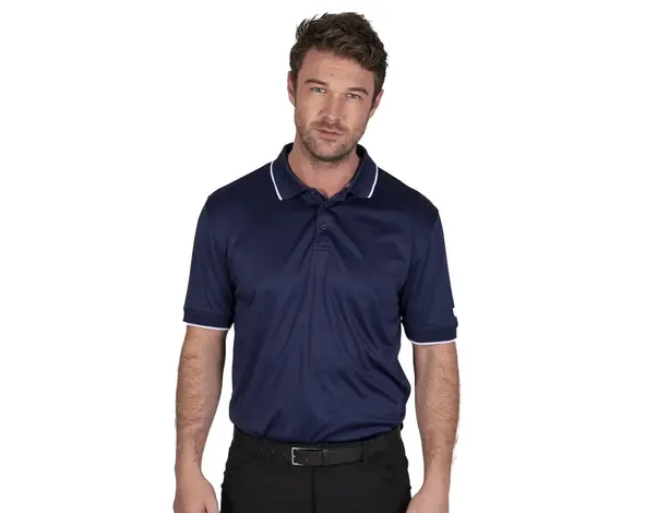 Island Green Island Green Performance Heren Polo Shirt - Marineblauw