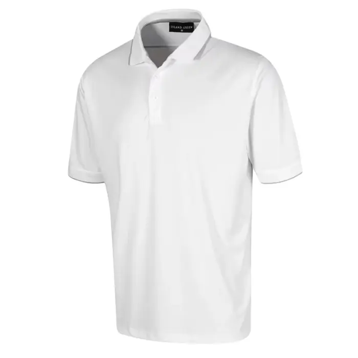 Island Green Island Green Performance Herren Poloshirt - Weiß
