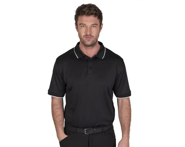 Island Green Island Green Performance Hombre Polo de Golf - Negro
