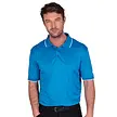Island Green Island Green Performance Men's Polo Shirt - Sky Azure