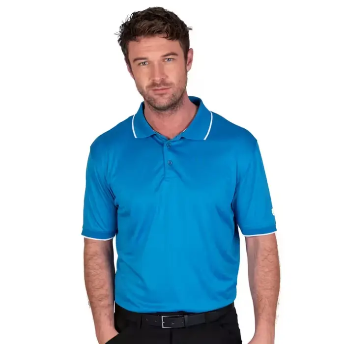 Island Green Island Green Performance Men's Polo Shirt - Sky Azure