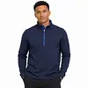 Island Green Textured Fabric Homme Pull - Bleu Marine