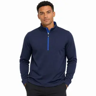 Island Green Island Green Textured Fabric Men's Top Layer - Navy