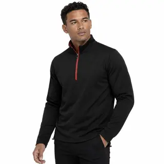 Island Green Island Green Textured Fabric Men's Top Layer - Black Red