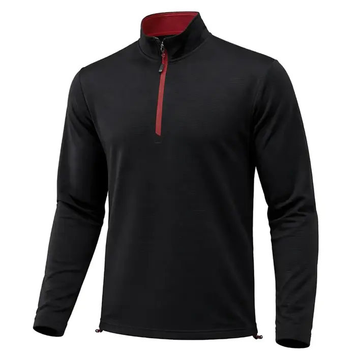 Island Green Island Green Textured Fabric Men's Top Layer - Black Red