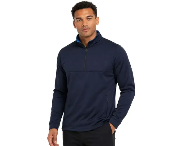 Island Green Island Green Quilted Lined Heren Top Layer - Marineblauw