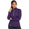 Island Green Half Zip Printed Mujer Top Layer - Morado
