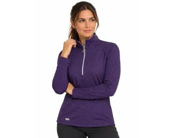 Island Green Island Green Half Zip Printed Damen Top Layer - Violett