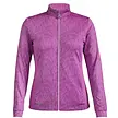 Island Green Island Green Feather Print Stretch Ladies Top Layer - Raspberry
