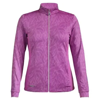 Island Green Island Green Feather Print Stretch Mujer Top Layer - Rosa