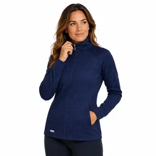 Island Green Island Green Floral Print Full Zip Damen Top Layer - Marineblau