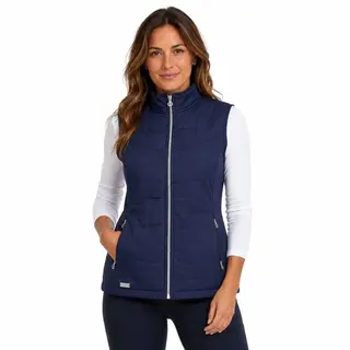 Island Green Island Green Quilted Padded Damen Gilet - Marineblau