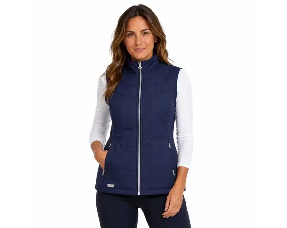 Island Green Island Green Quilted Padded Ladies Gilet - Navy