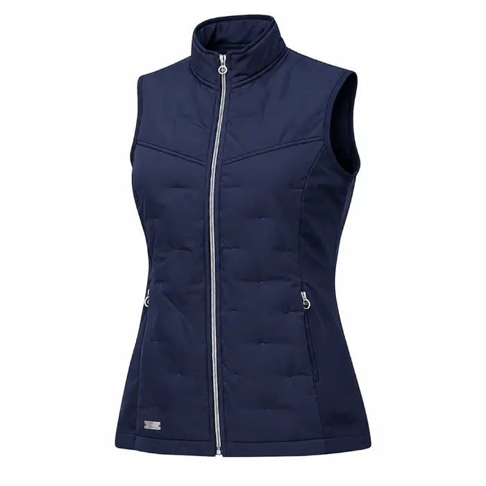 Island Green Island Green Quilted Padded Damen Gilet - Marineblau
