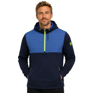 Island Green Island Green Padded Technical Homme Sweat à Capuche - Bleu Marine Vert
