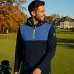 Island Green Island Green Padded Technical Heren Hoodie - Marineblauw Groen