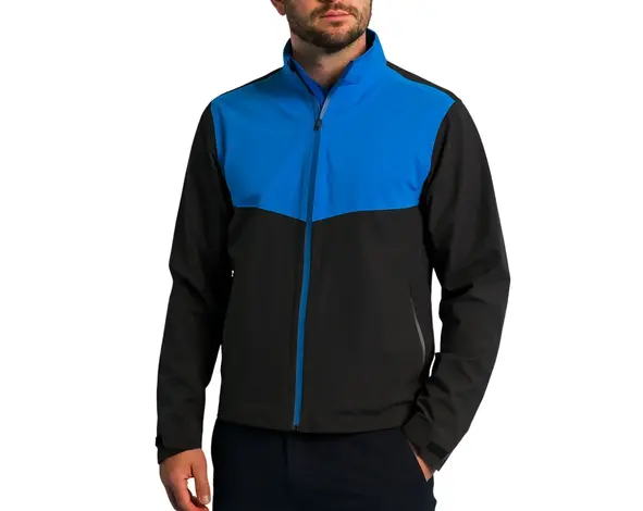 Island Green Island Green Stretch Waterproof Windproof Men's Jacket - Black Blue