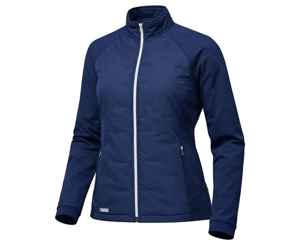 Island Green Island Green Quilted Padded Dames Jacket - Marineblauw