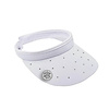 Surprizeshop Crystal Clip Damen Golf Visor Mit Ballmarkerserie - Weiß