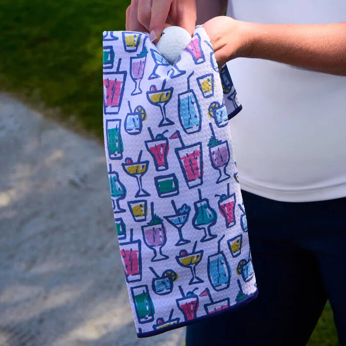 Surprizeshop Surprizeshop 'Over Eighteen Boozy' Serviette de Golf Tri-Fold - Bleu