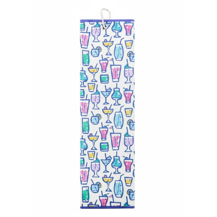 Surprizeshop Surprizeshop 'Over Eighteen Boozy' Tri-Fold Golfhandtuch - Blau