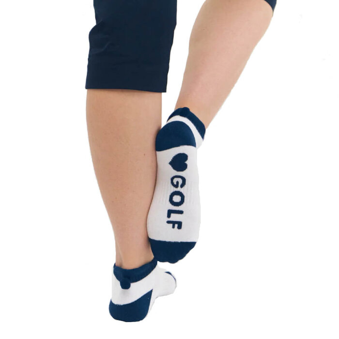 Surprizeshop Surprizeshop Damen Pom Pom Golfsocken - Marineblau (3 Paar)