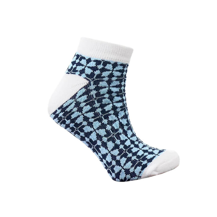 Surprizeshop Surprizeshop Chaussettes de Golf Courtes Femme - Bleu Marine Violet (Lot de 3)