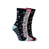 Surprizeshop Damen Winter Crew-Golfsocken - Marineblau Grau Schwarz (3 Paar)