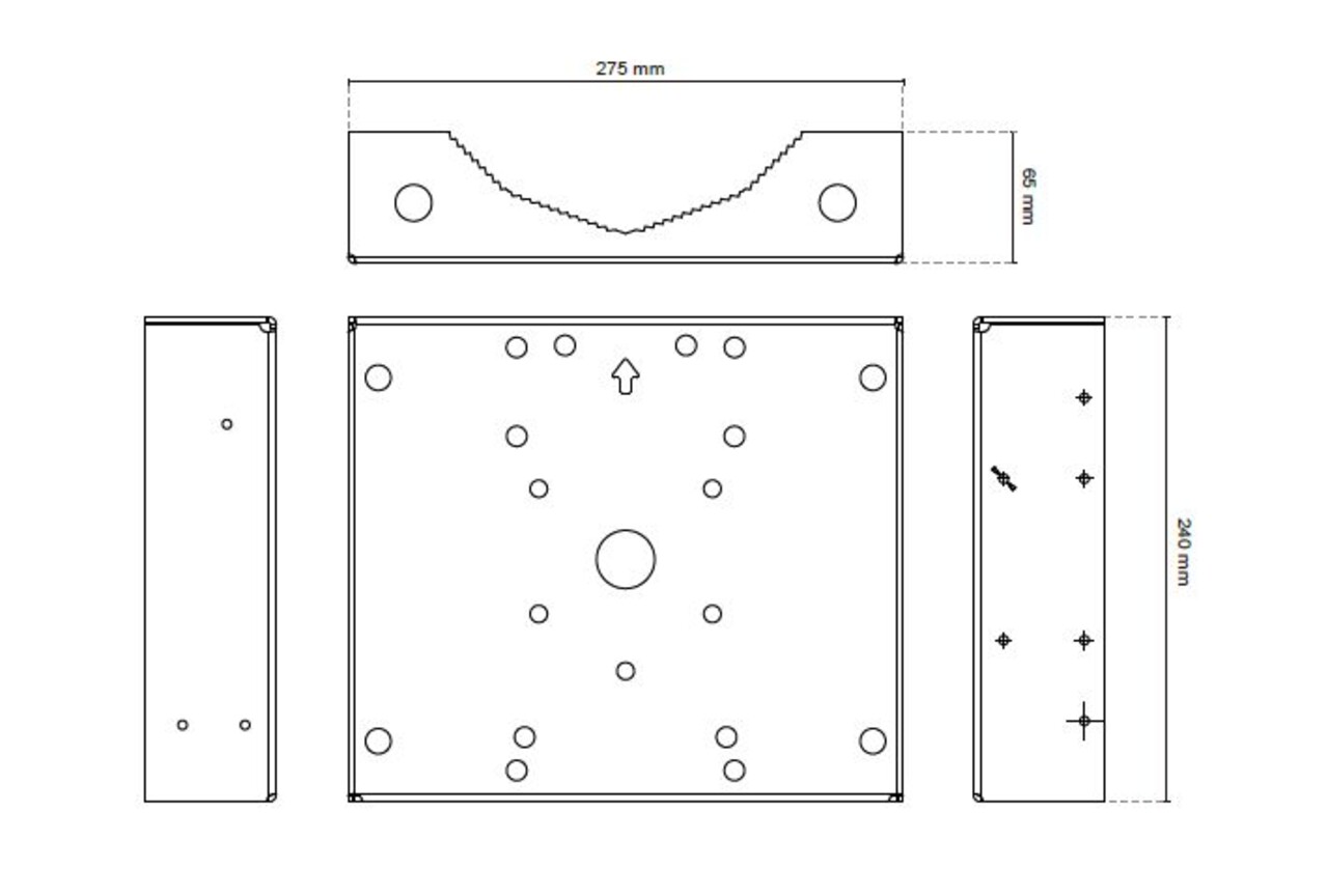 Pole mount adaptor 100~230CM pole size
