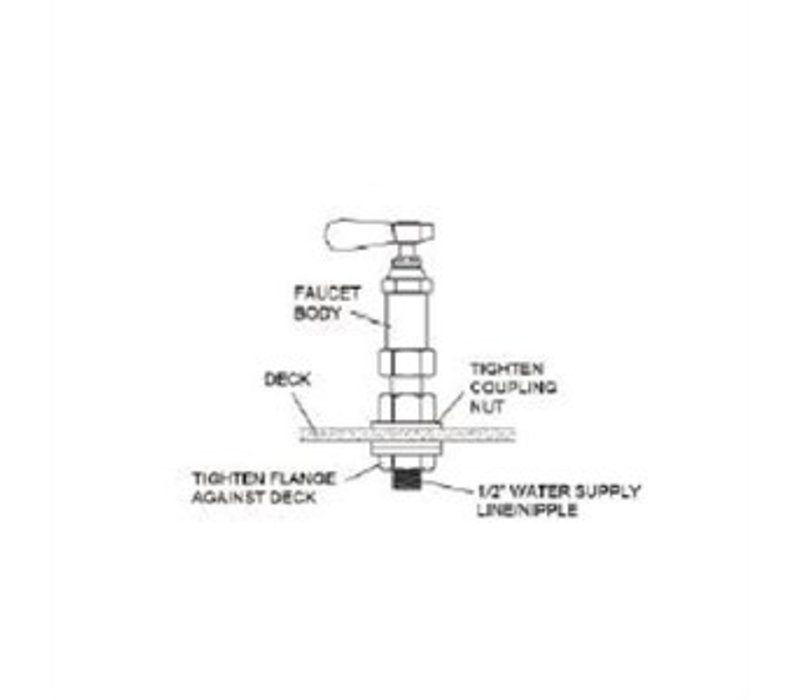 Vogue Voorspoeldouche 7 Liter per minuut Duobloc RVS Constructie