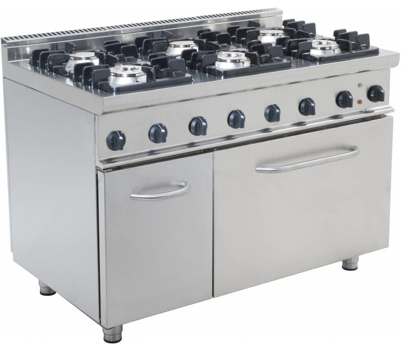 Saro Gas Stove 6 Burners With Electric Oven 120 Liters Casta 3 X