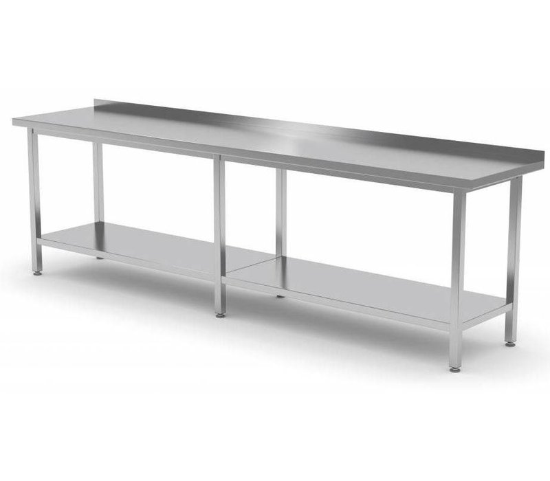 Xxlselect Stainless Steel Workbench Bottom Shelf Splash Rand