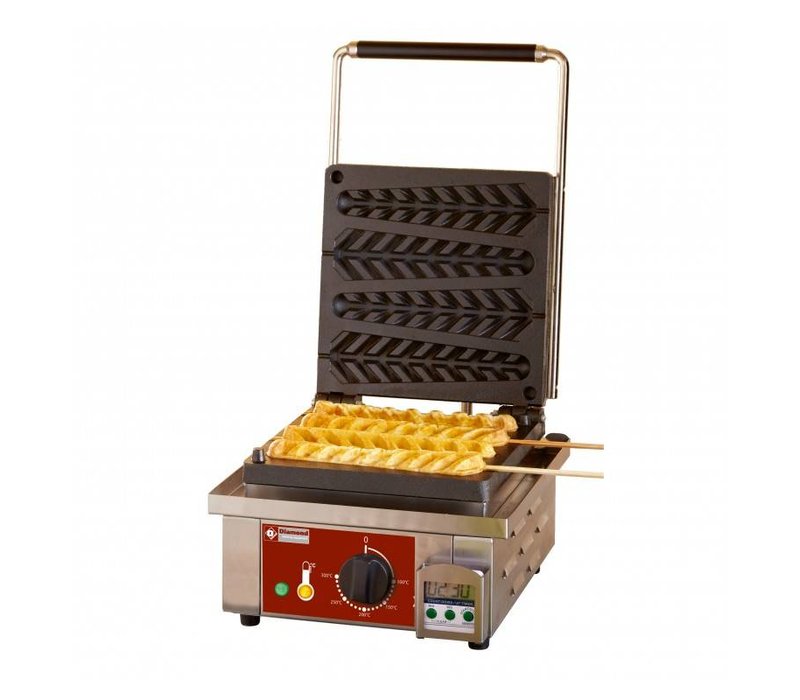 Diamond Lolly Waffle Machine 4 Pieces 305x440x (h) 230mm 1.6KW