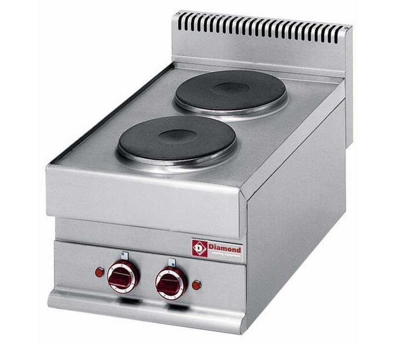 Stainless Steel Electric Cooktops diamond electric stove stainless steel 2 4 kw 2 pits 220 mm tabletop 400v