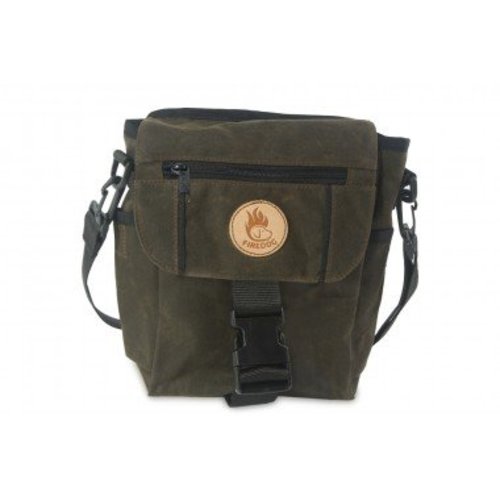 Firedog Firedog Mini Deluxe Tas Wax Cotton - Bruin Firedog Firedog Mini Deluxe Tas Wax Cotton - Bruin