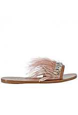 Love Shop Pray Crystal w/ feathers sandals