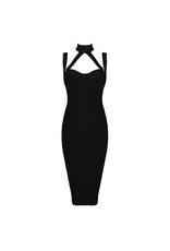 Love Shop Pray Halter strap party dress