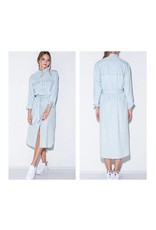 Love Shop Pray Midi denim dress