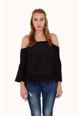 Preeti Chandra Silk off shoulder top