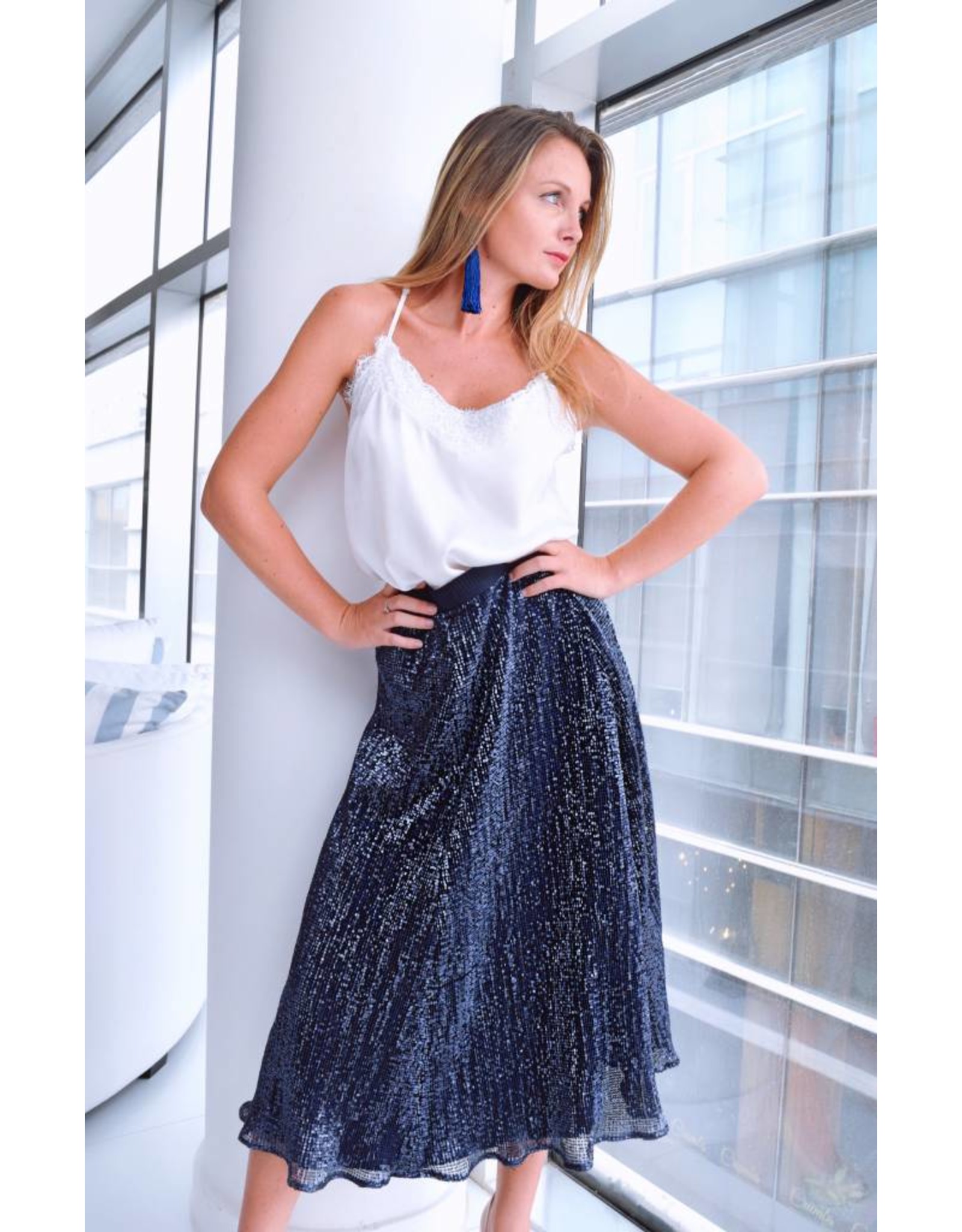 Preeti Chandra Sequins skirt