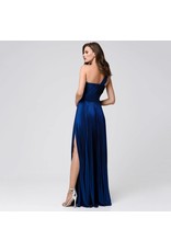 Access Abee Fashion Maxi one shoulder glitter moussline pleated dress