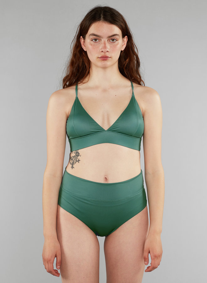 Dedicated | Alva Bikini Top Forest Green Recycled Polyester